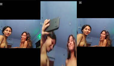 Girl Couple Lesbian Friends Enjoying Big Boobs Sex